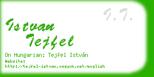 istvan tejfel business card
